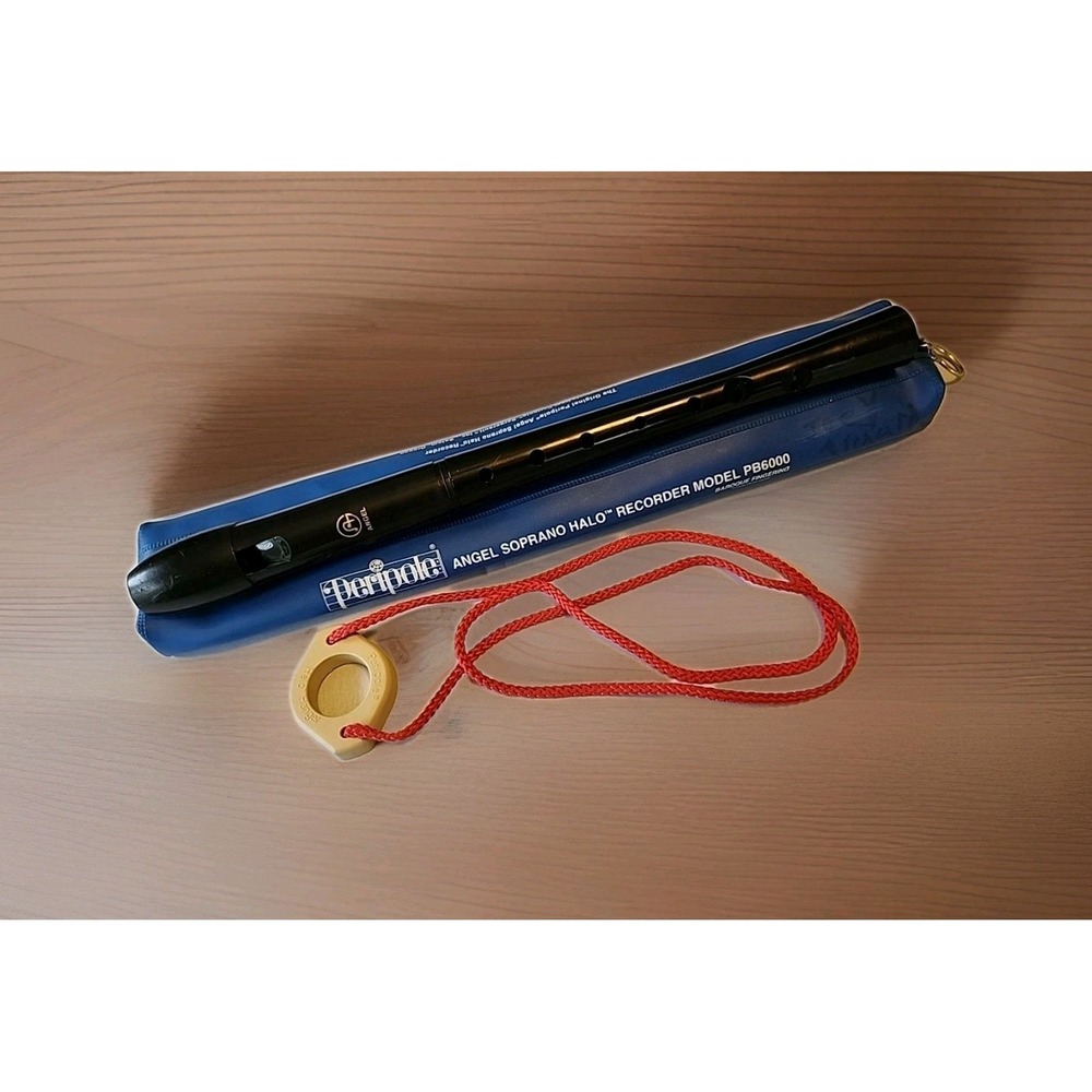 Peripole Angel Soprano Recorder Halo Model PB6000 Baroque Fingering Bag & Hanger